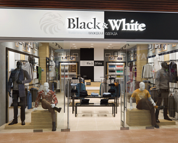 Магазин мужской одежды "Black & White" в ТК Мегаторг